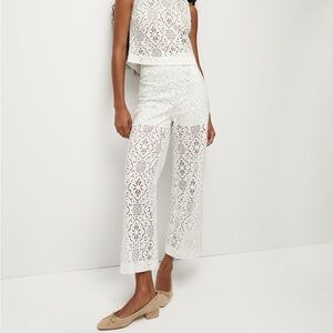 Veronica beard.  Kehlani lace pant.  Cream. Size 8.  Worn once.